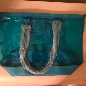 4th of July Sale! New Neumann Marcus Cerulean Blue Tote Bag & Wristlet Bundle
